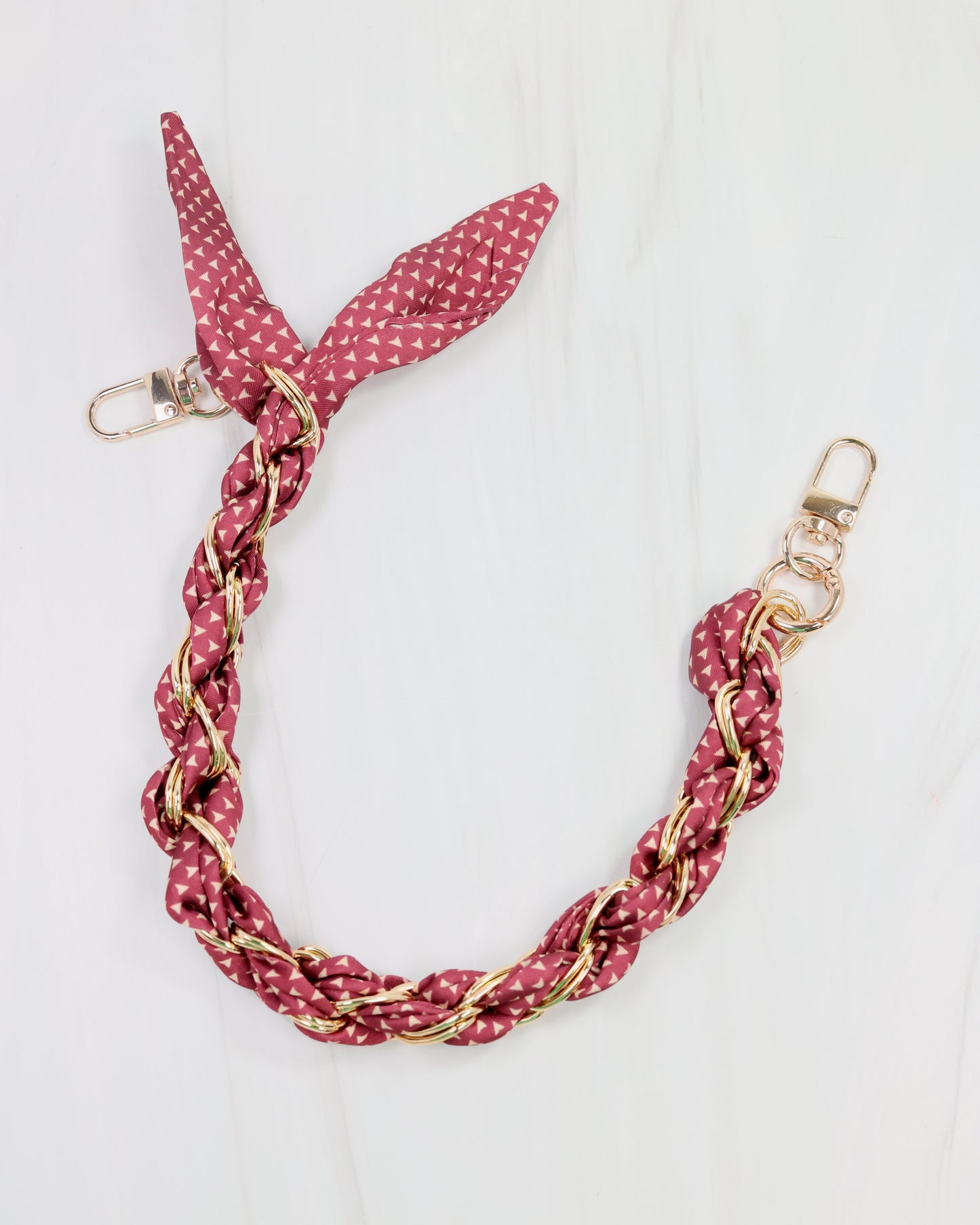 Serafina Scarf Purse Chain Garnet