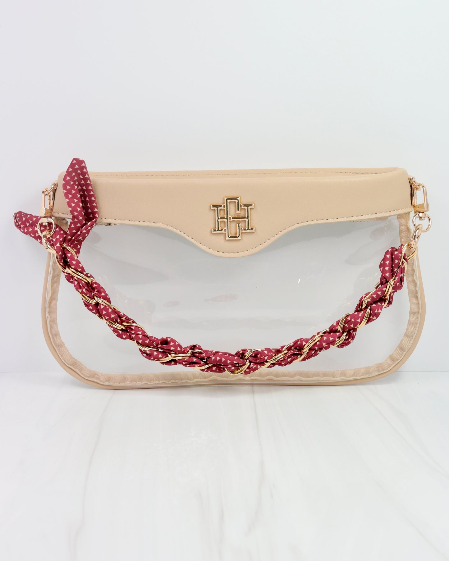 Serafina Scarf Purse Chain Garnet