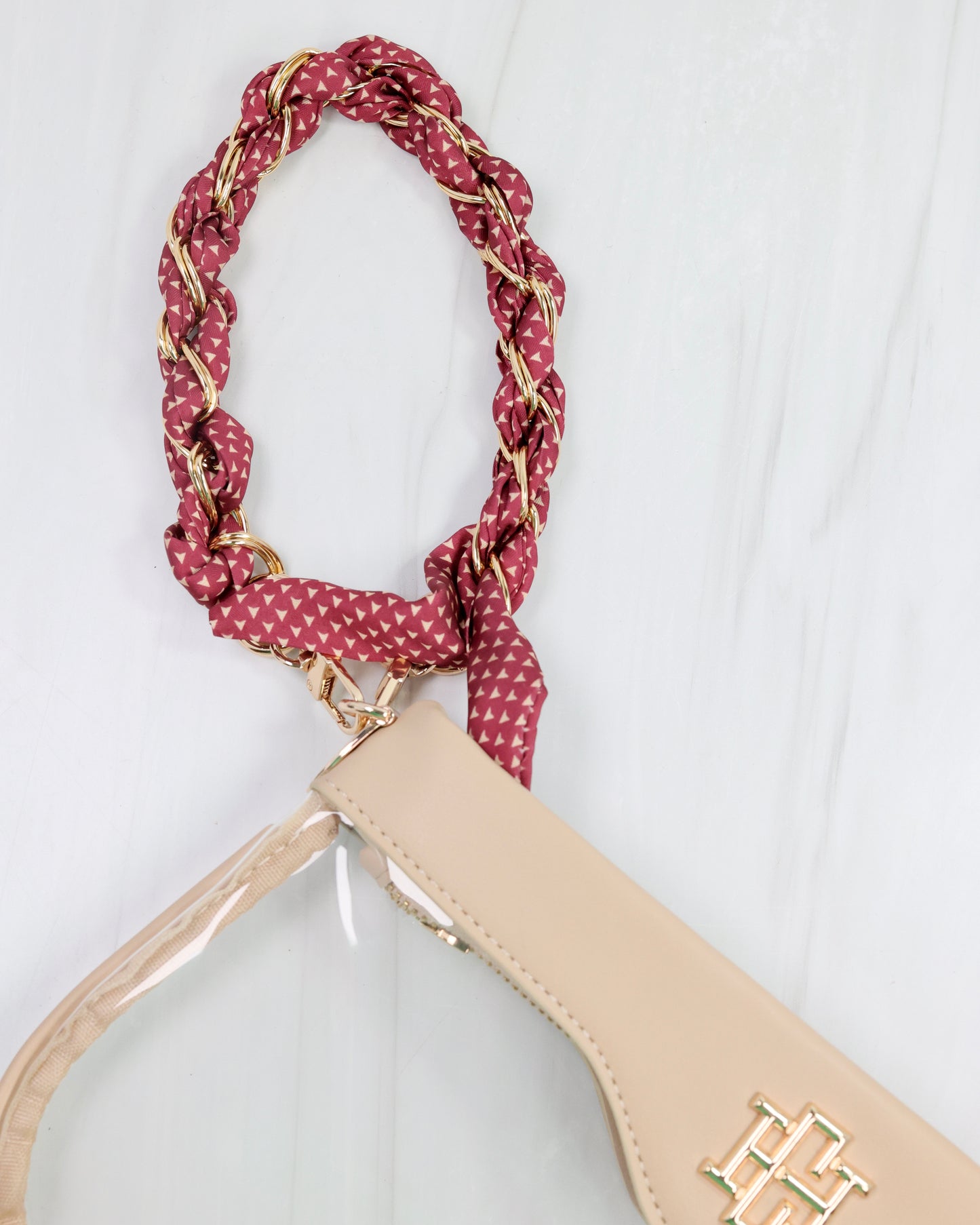 Serafina Scarf Purse Chain Garnet