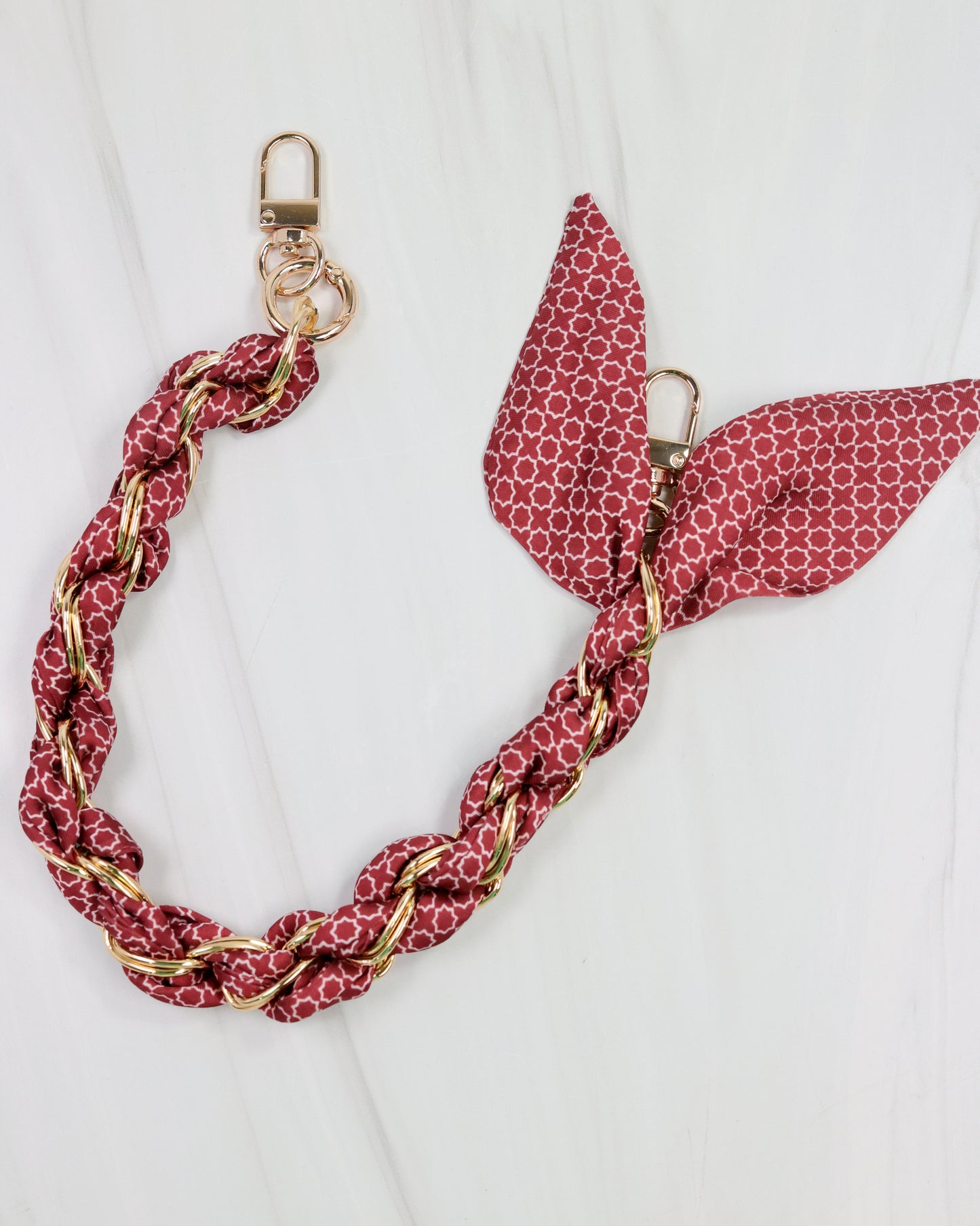 Serafina Scarf Purse Chain Burgundy
