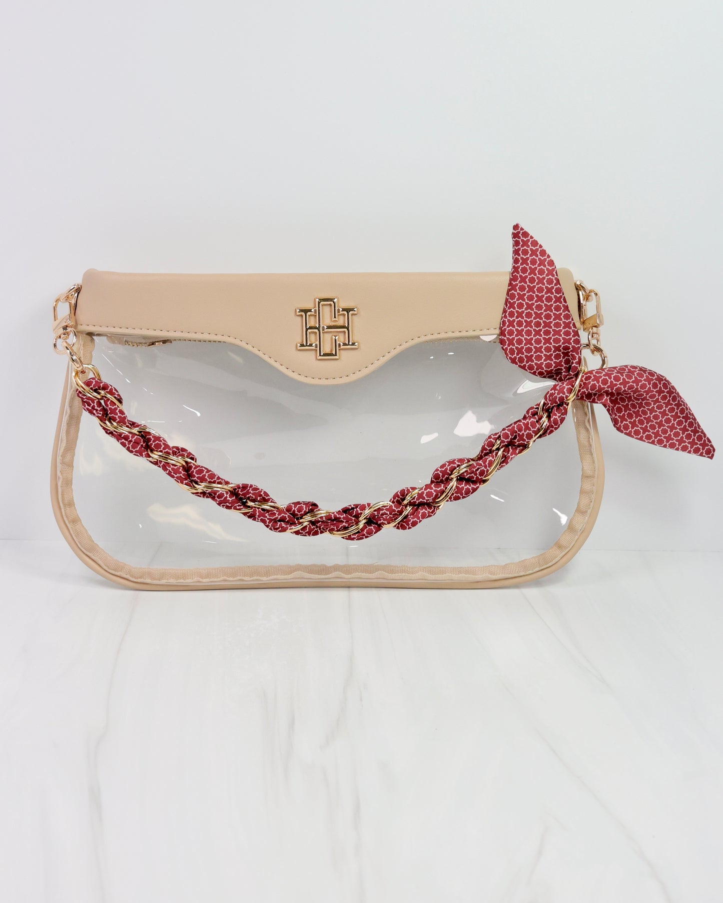 Serafina Scarf Purse Chain Burgundy
