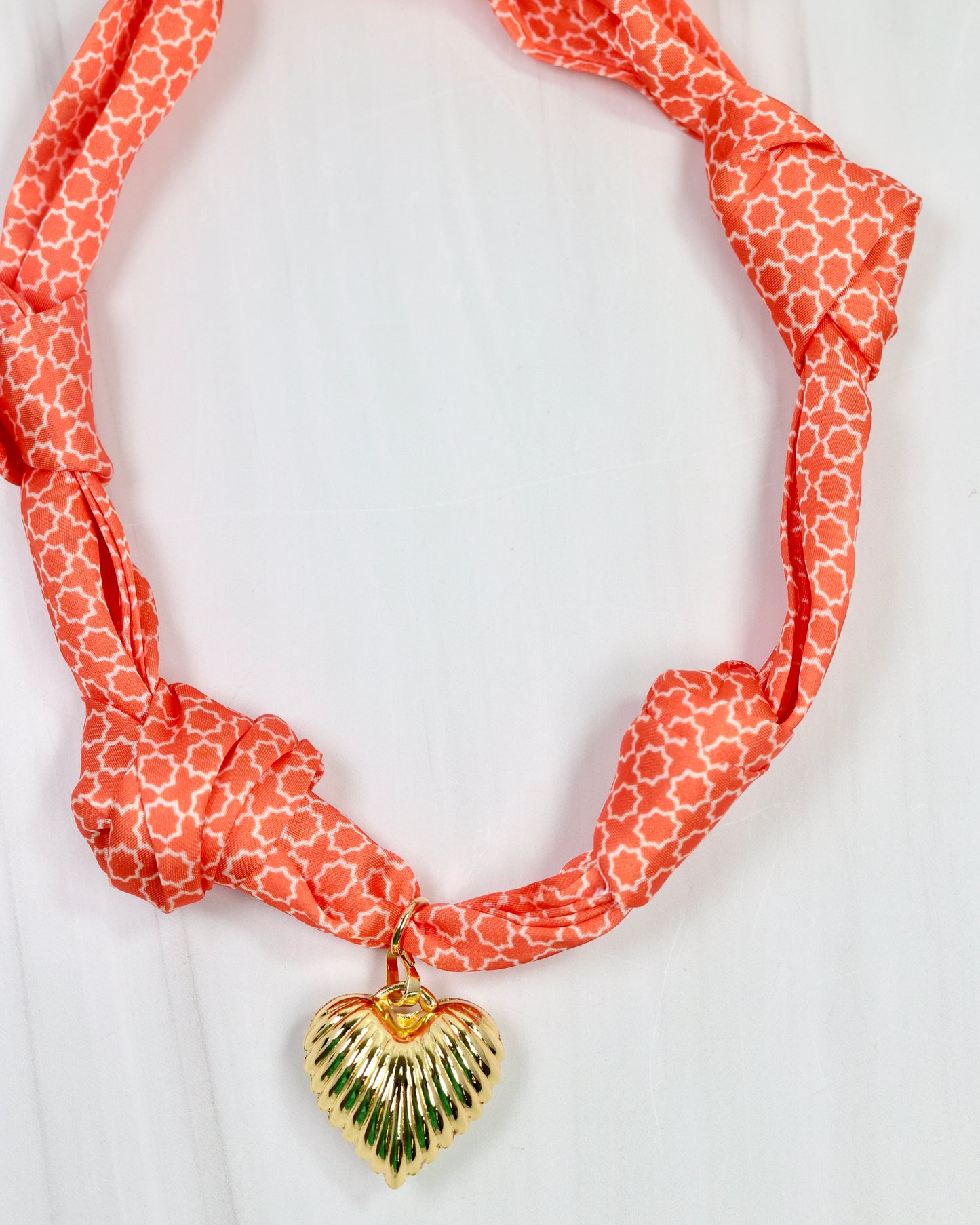 Serafina Scarf Charm Necklace Orange
