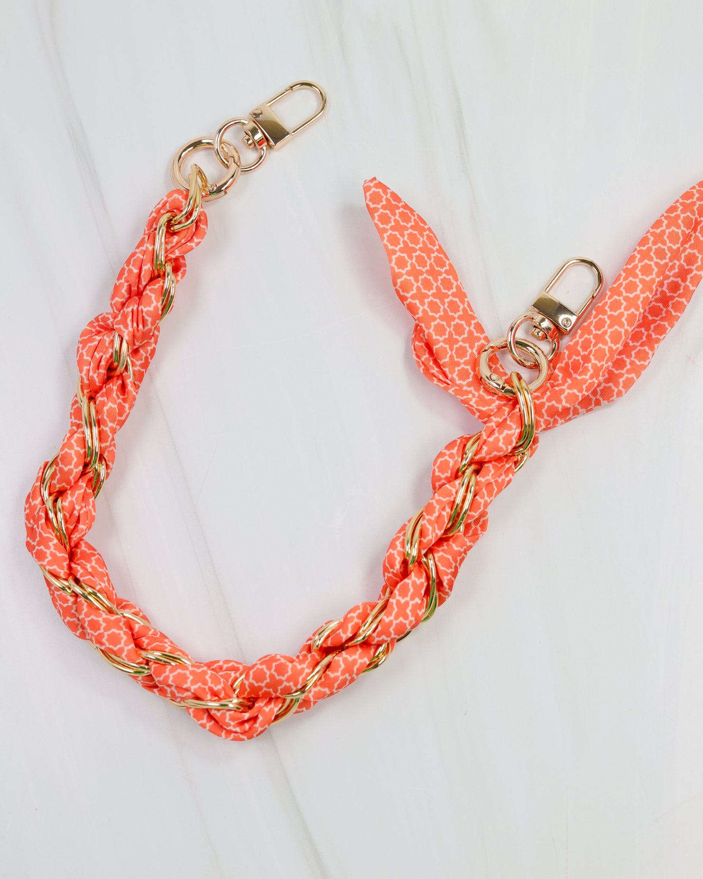 Serafina Scarf Purse Chain Orange