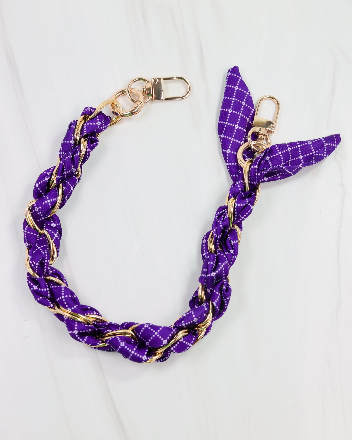 Serafina Scarf Purse Chain Purple