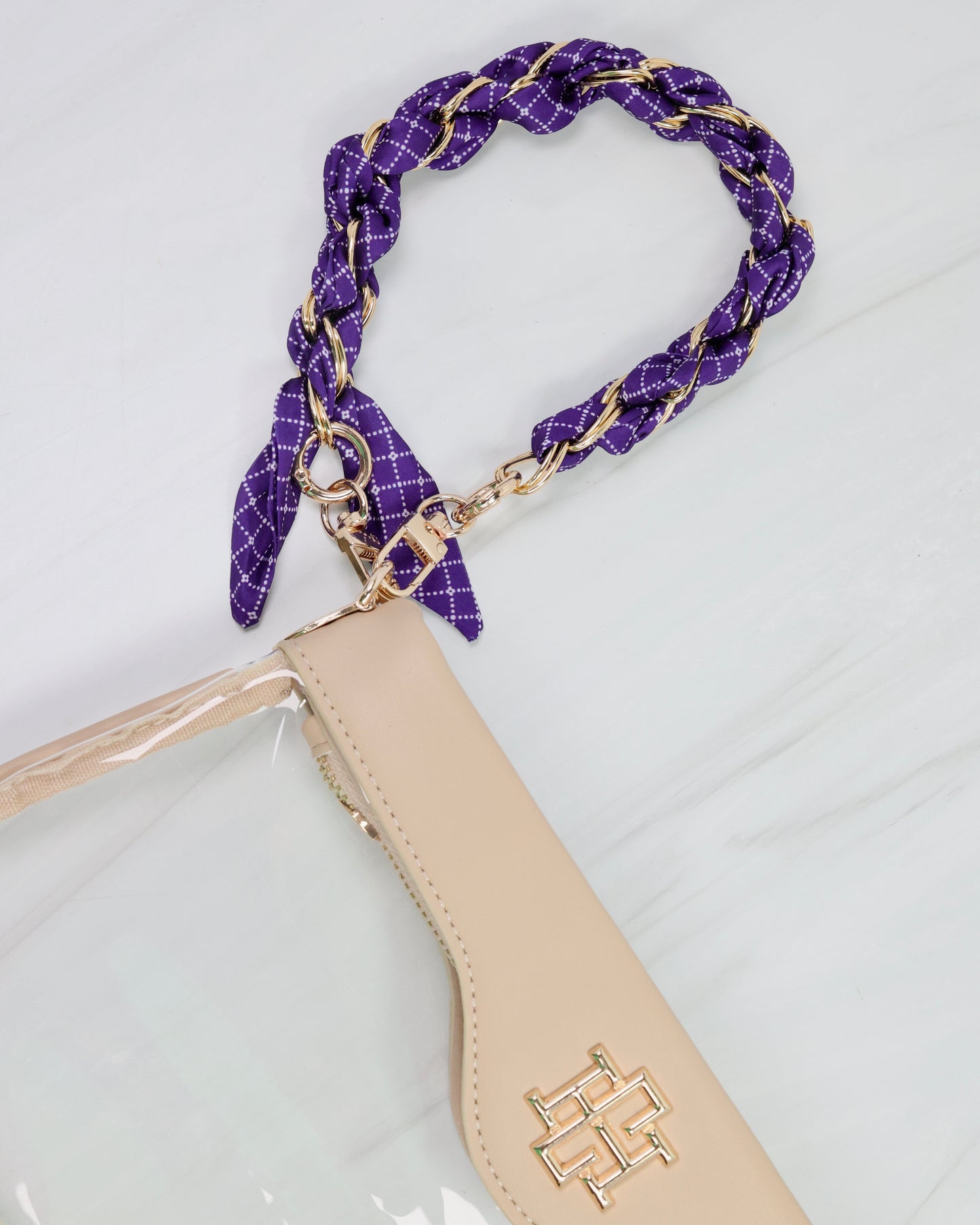 Serafina Scarf Purse Chain Purple