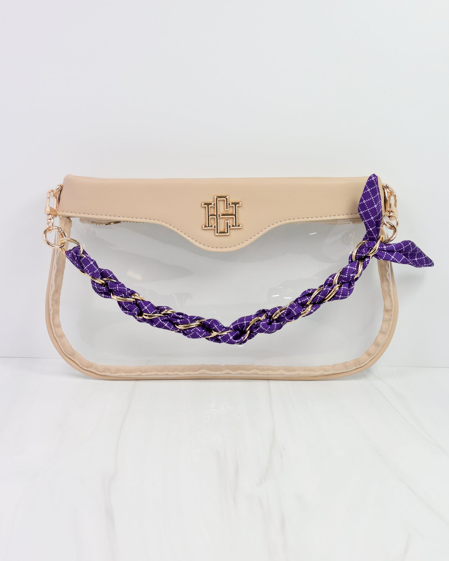 Serafina Scarf Purse Chain Purple