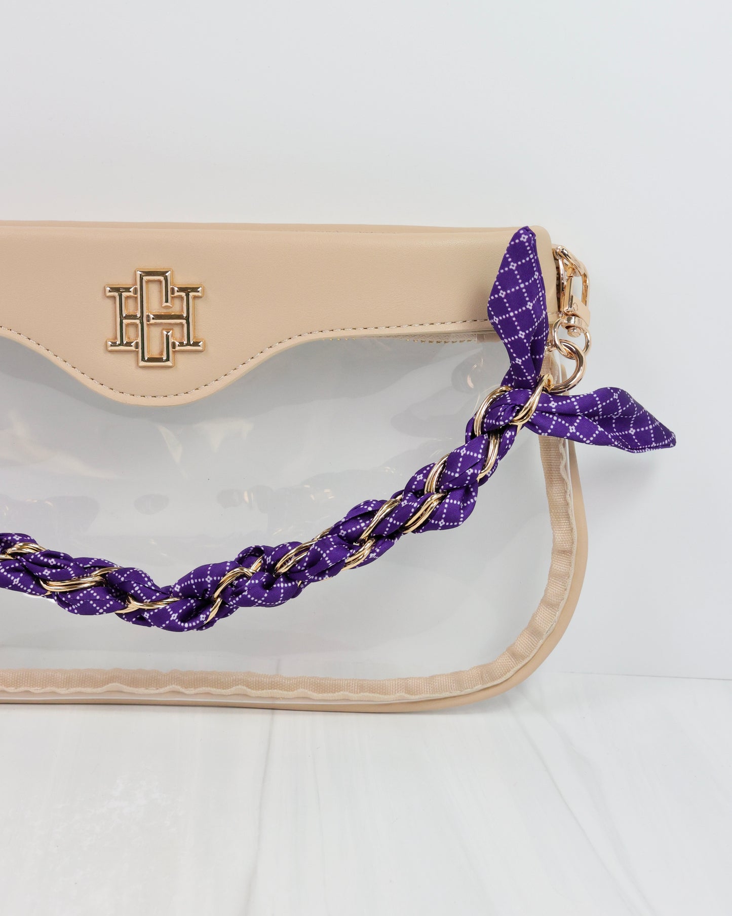 Serafina Scarf Purse Chain Purple