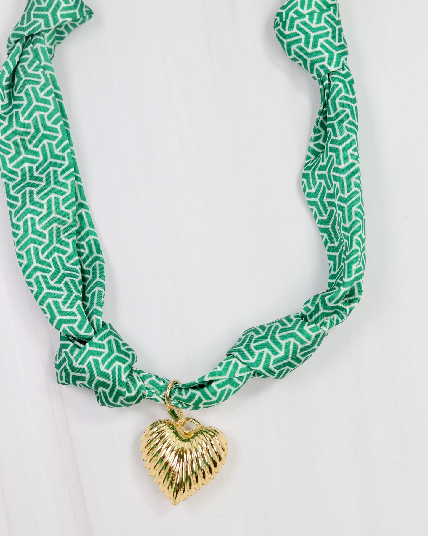 Serafina Scarf Charm Necklace Green