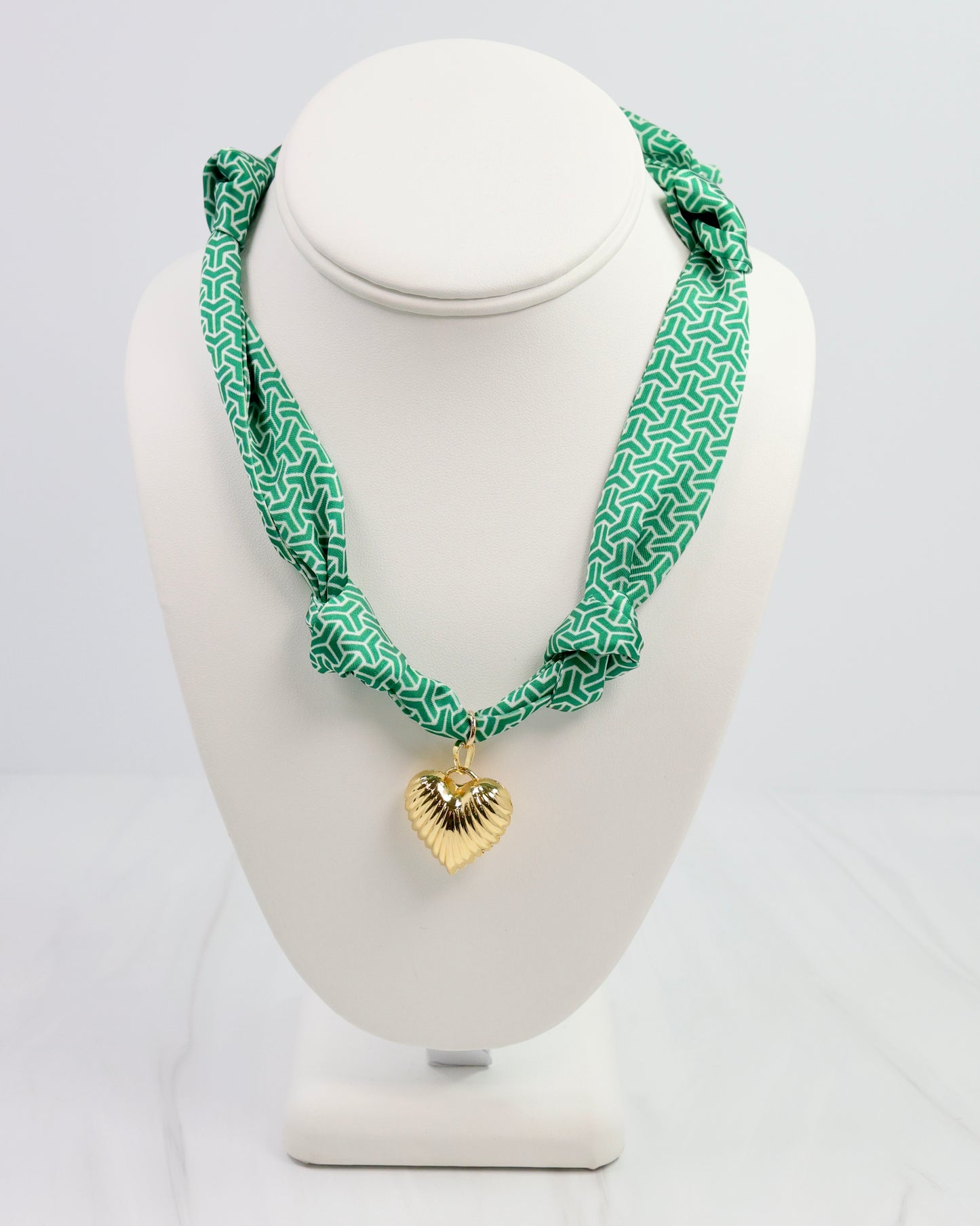 Serafina Scarf Charm Necklace Green