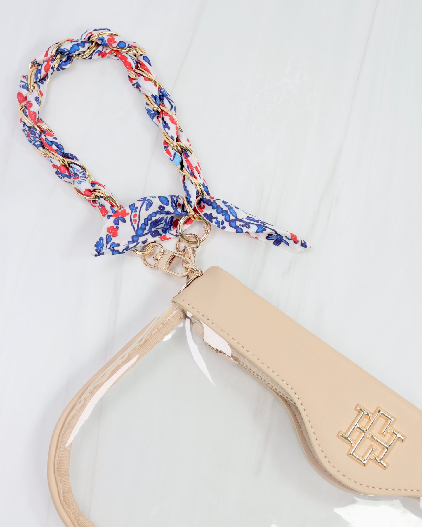 Serafina Scarf Purse Chain Nvy Rd Floral