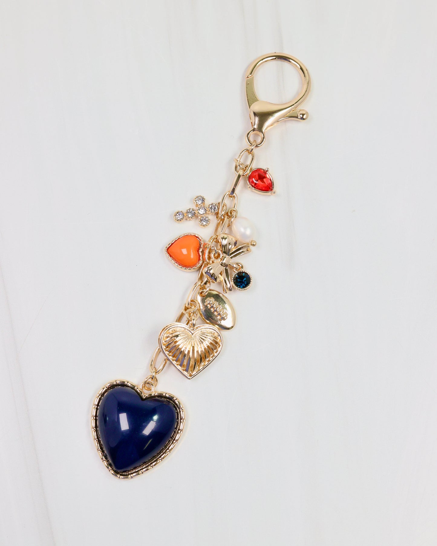Sutton Bag Charm NAVY ORANGE