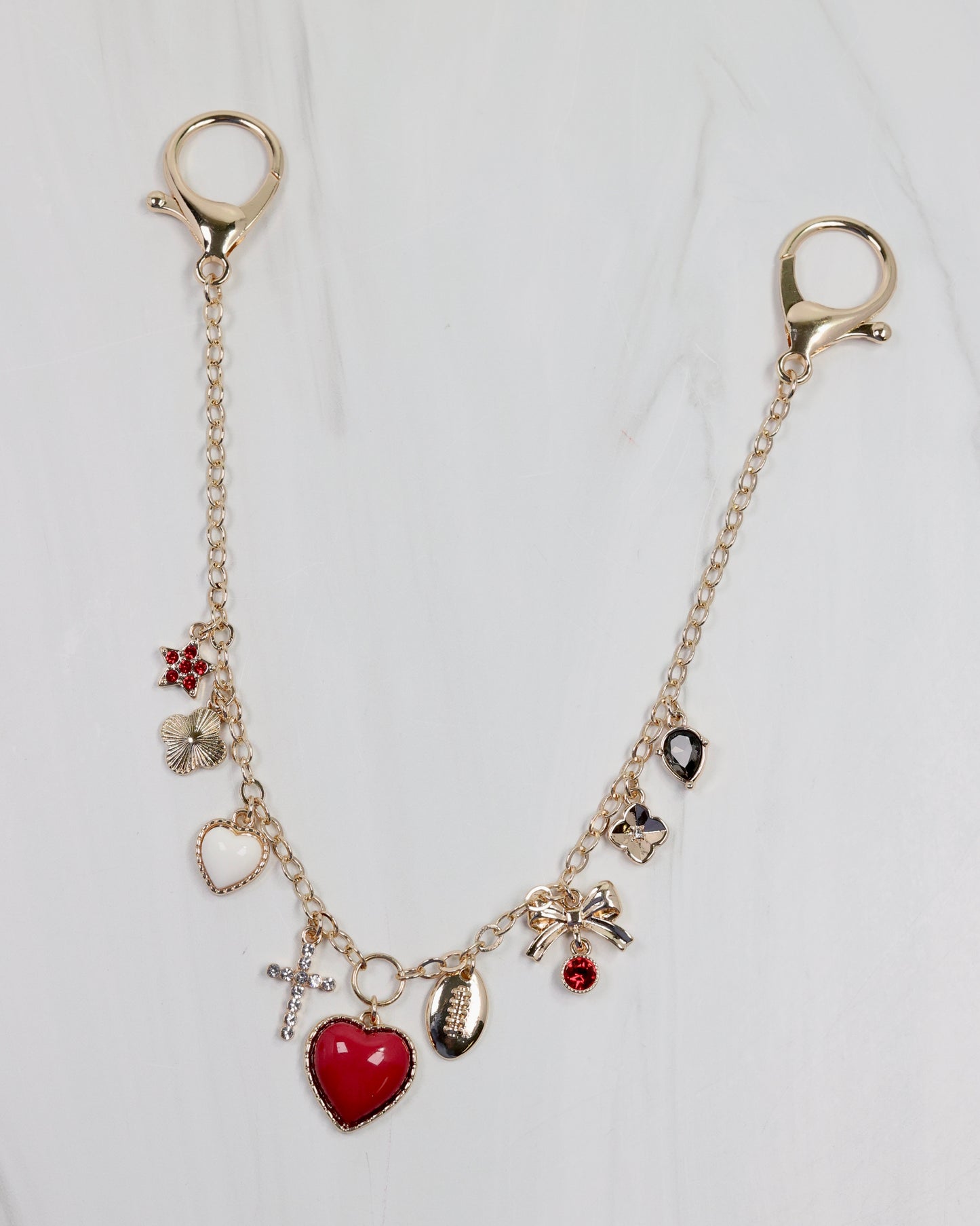 Avery Bag Chain CRIMSON WHITE