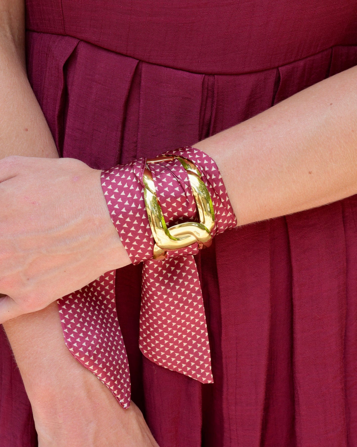 Serafina Scarf Bracelet Garnet