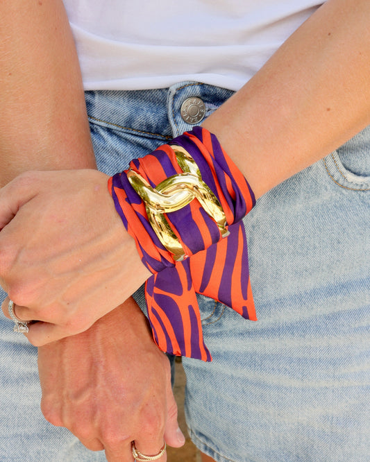 Serafina Scarf Bracelet Purple Orange
