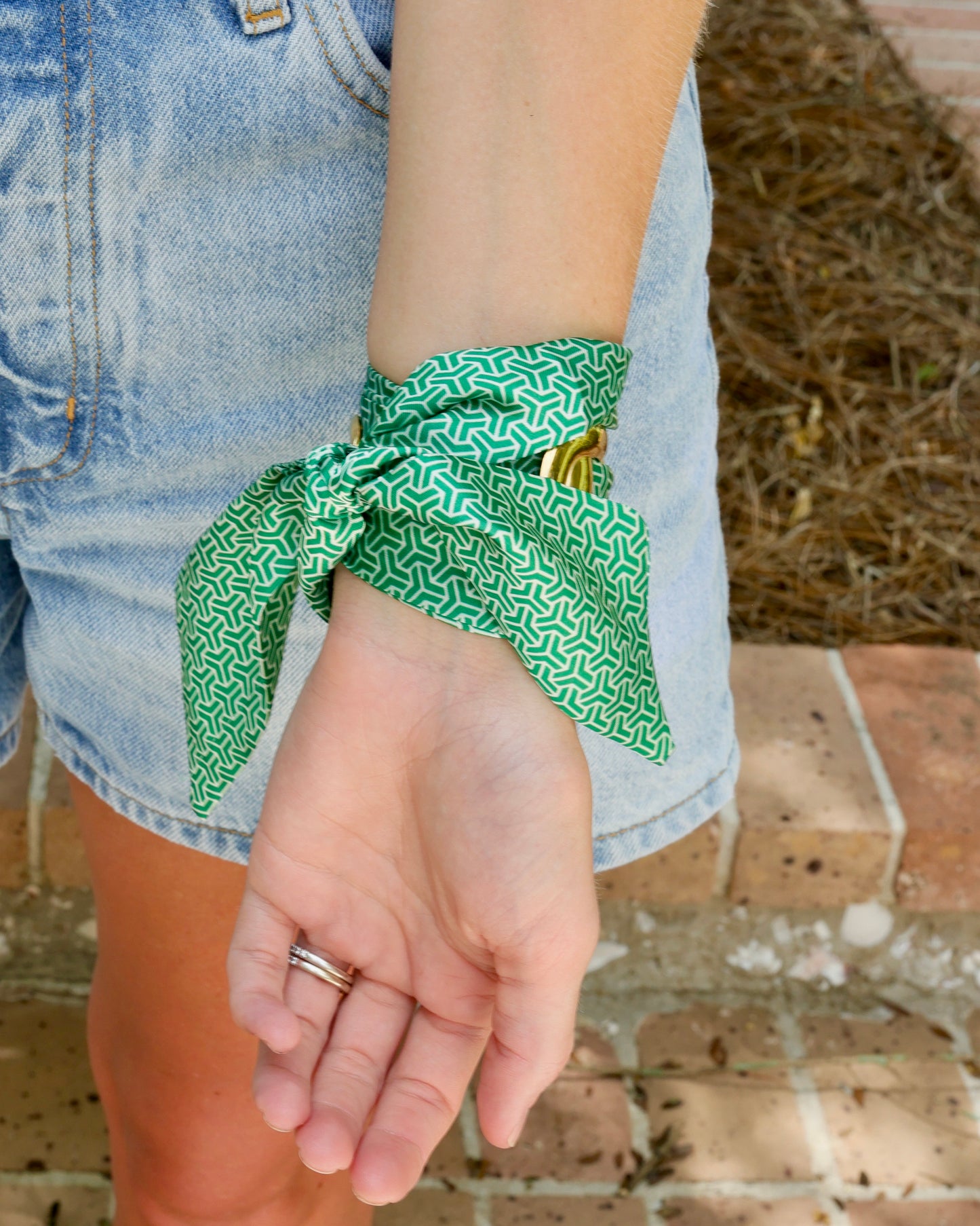 Serafina Scarf Bracelet Green