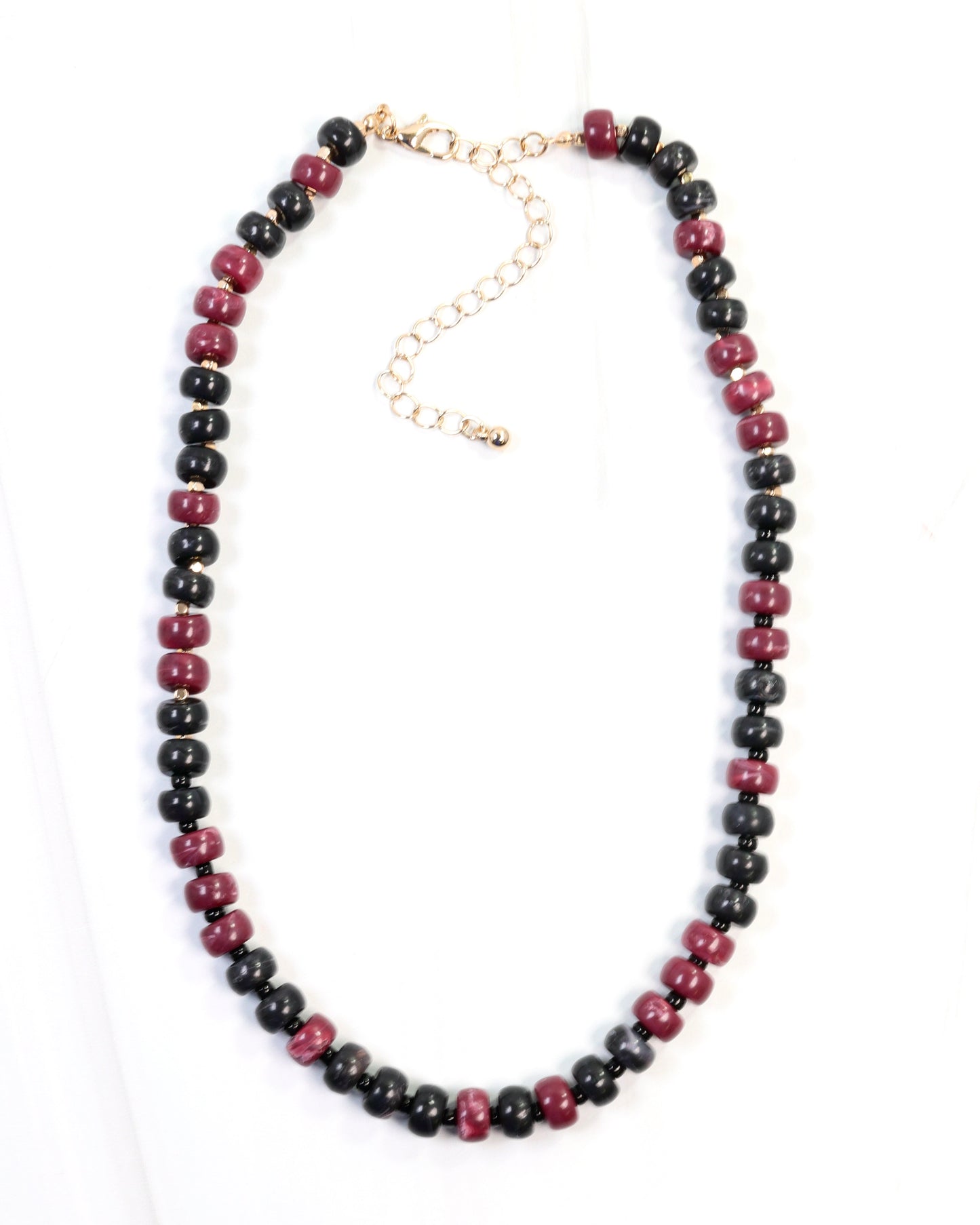 Ellison Stone Necklace Garnet Black