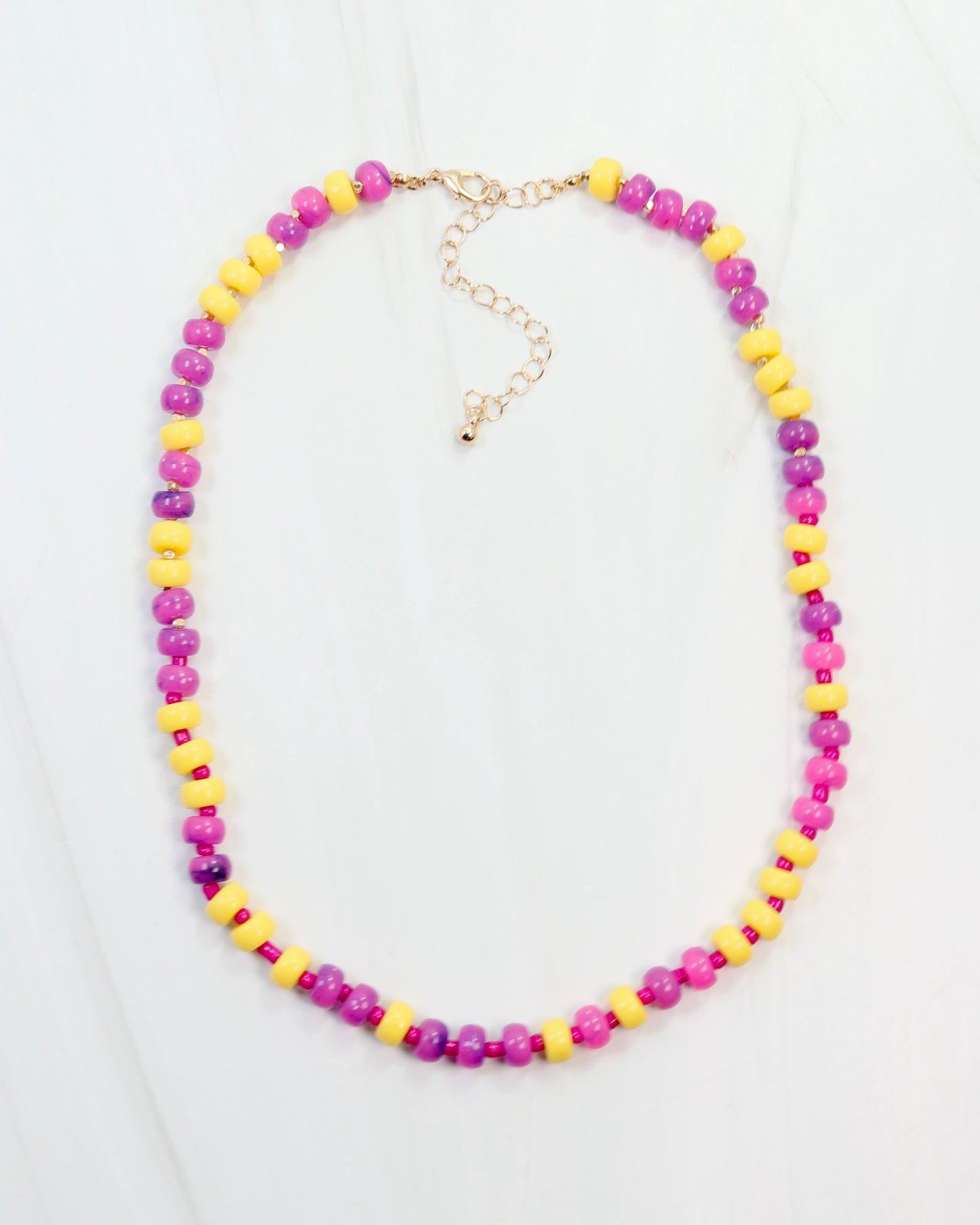 Ellison Stone Necklace Purple Gold