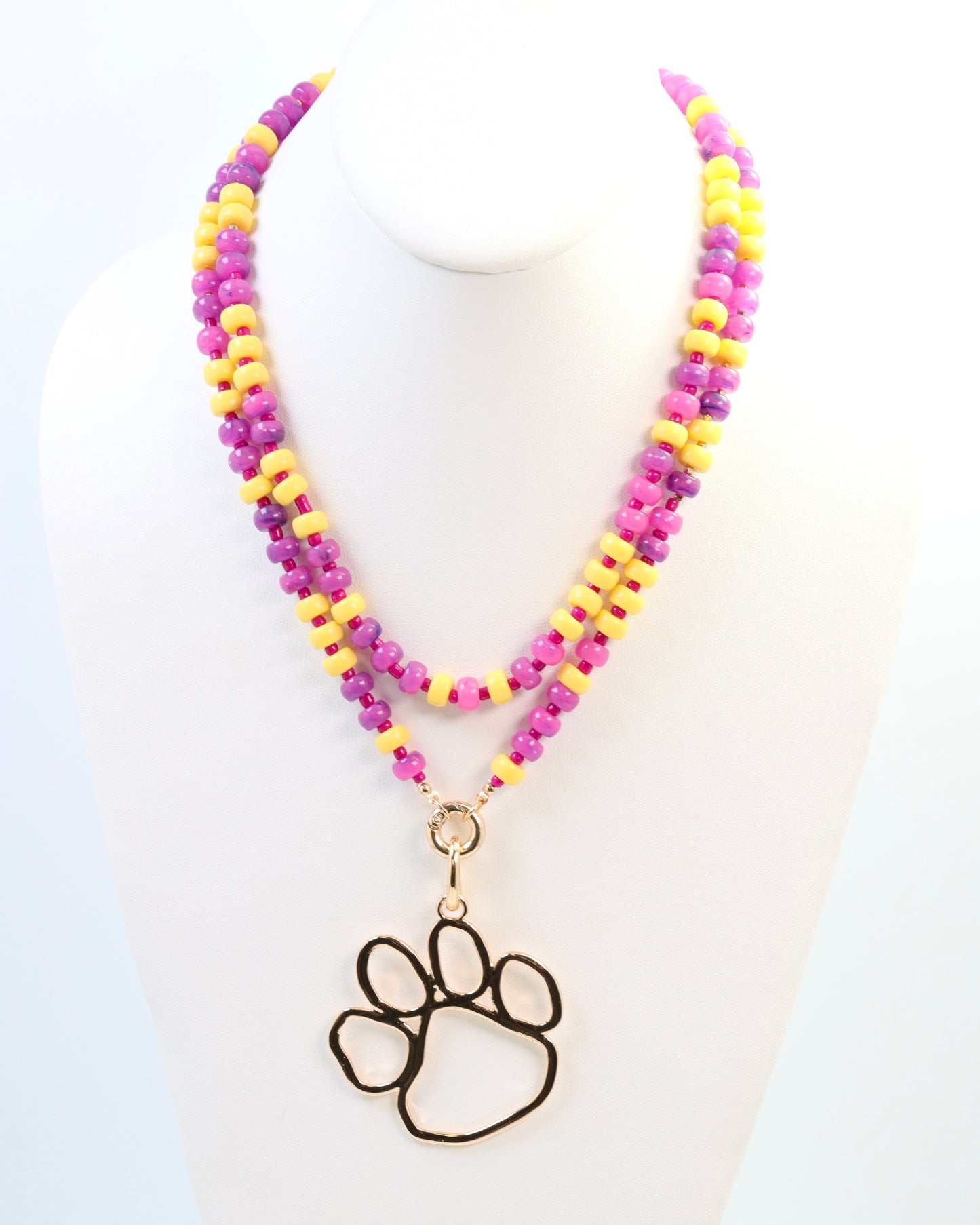 Stone Necklace Bundle Purple Gold