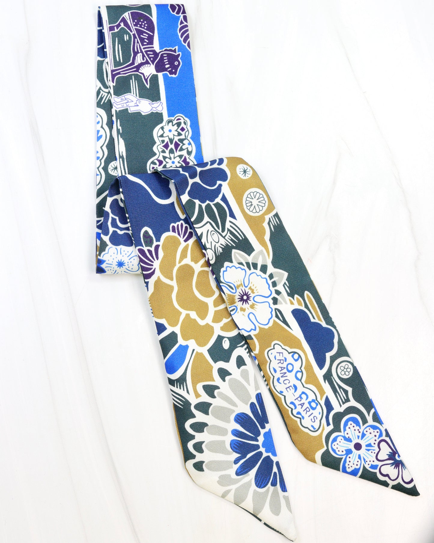 Lillie Scarf Blue Coffee