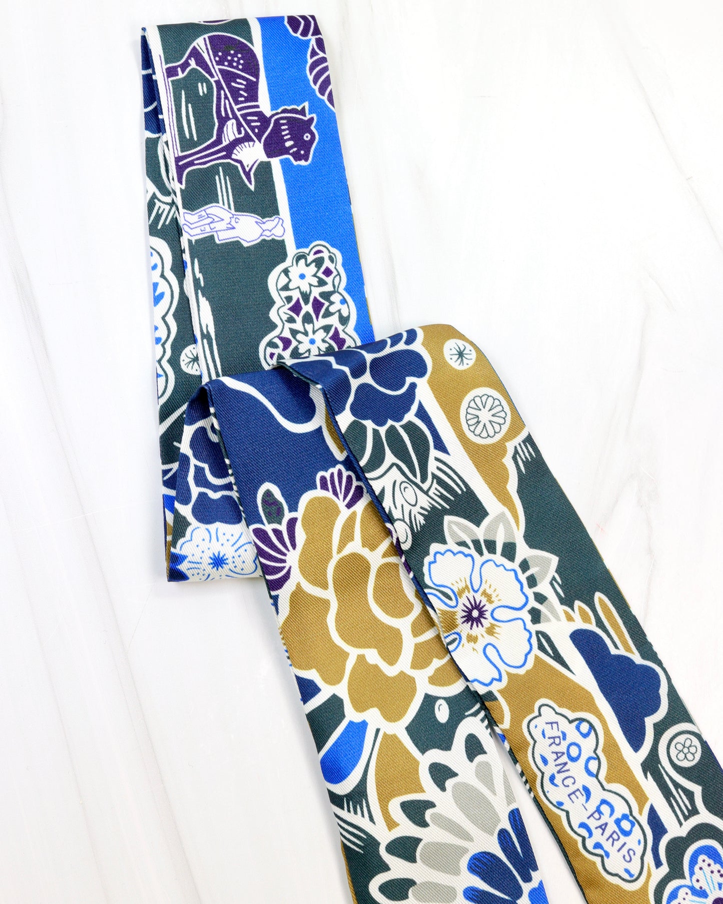 Lillie Scarf Blue Coffee