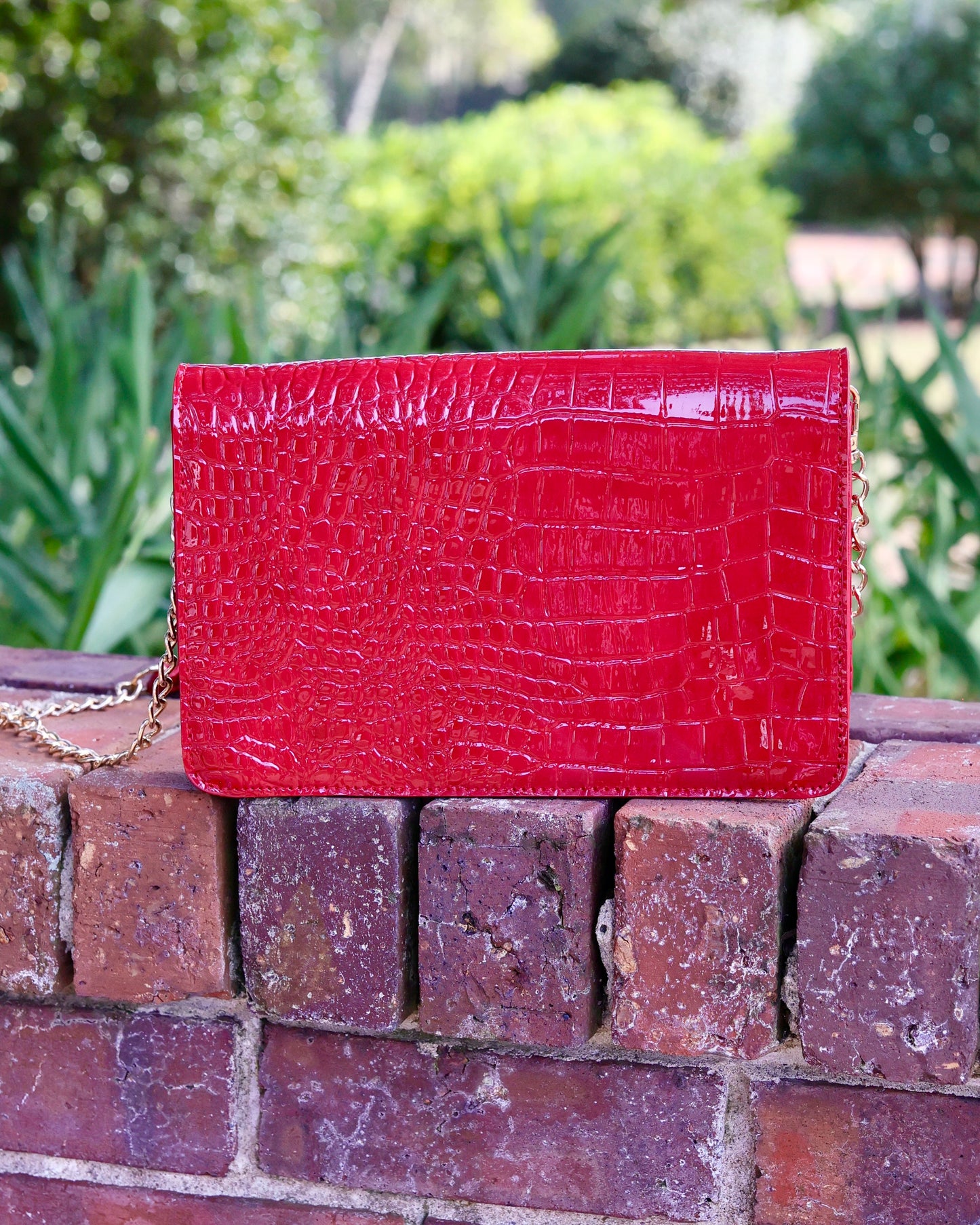 Bryn Clutch/Crossbody Red Patent EC