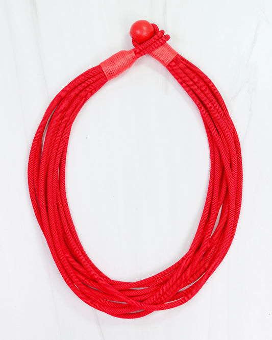 Cranston Cord Necklace Red