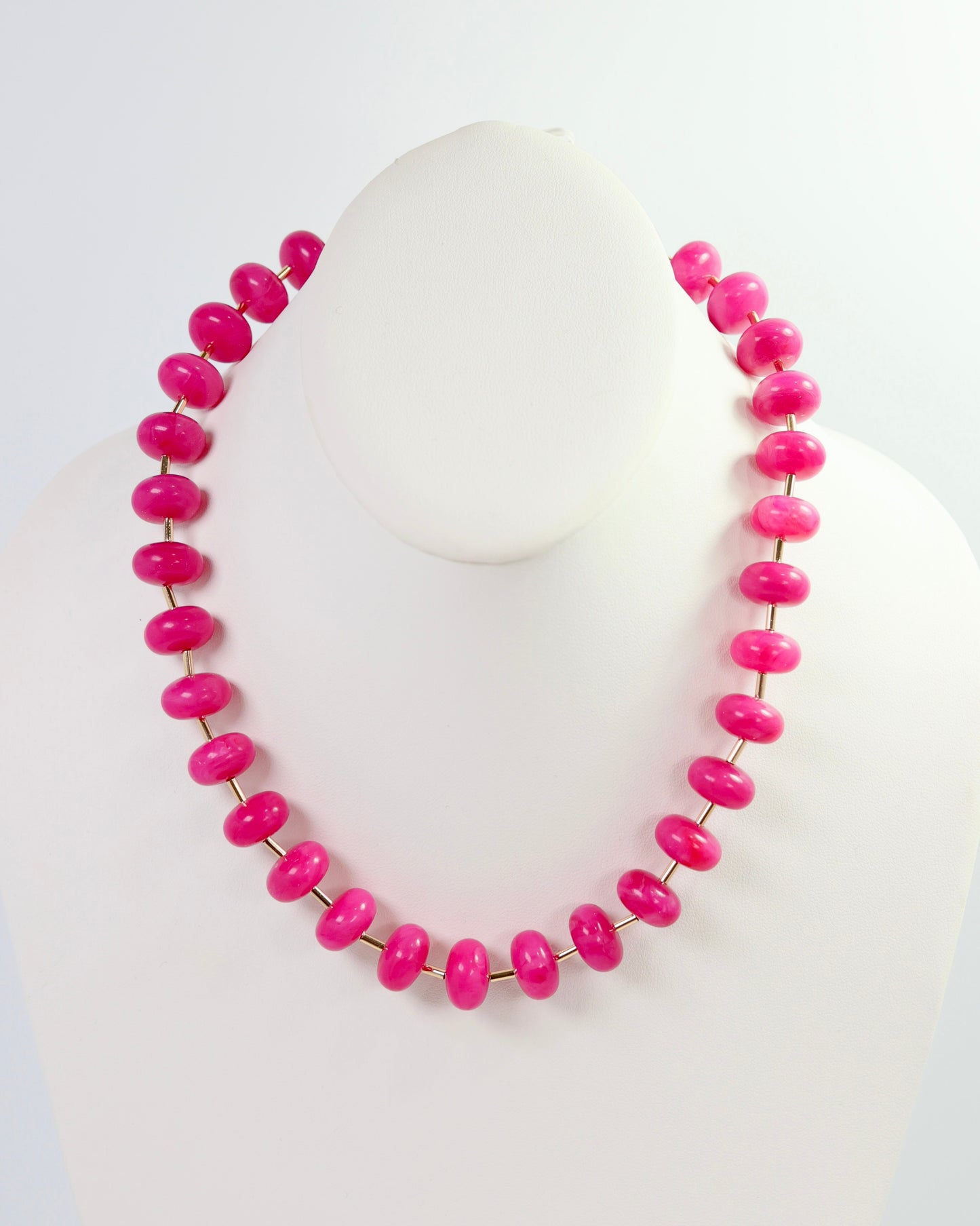 Erica Beaded Necklace Fuchsia