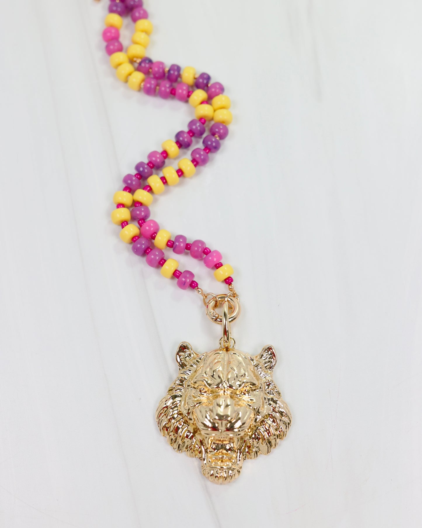 Growling Tiger Charm Gold