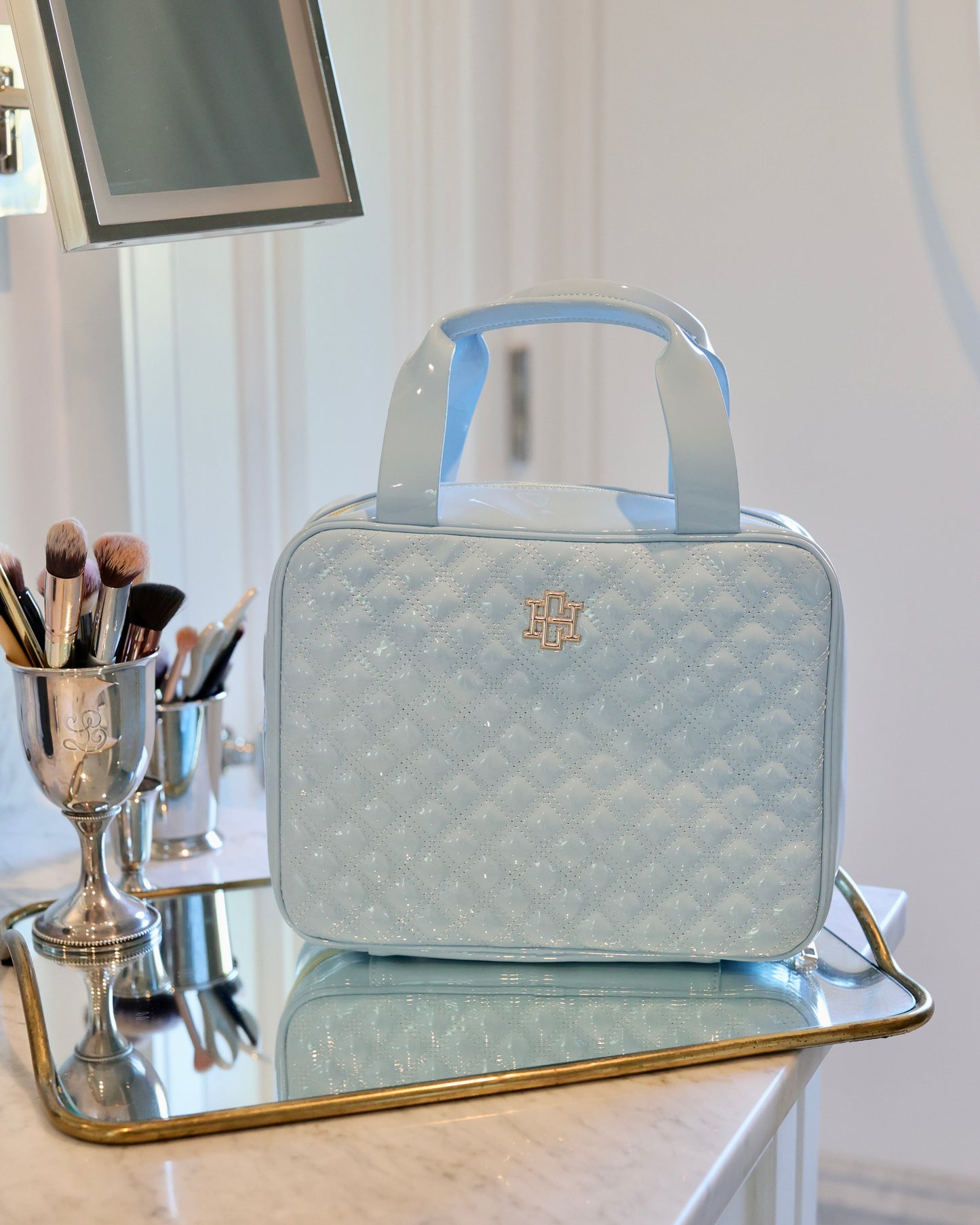 Punta Cana Large Case Light Blue Patent