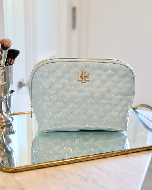 Capri Large Pouch Light Blue Patent