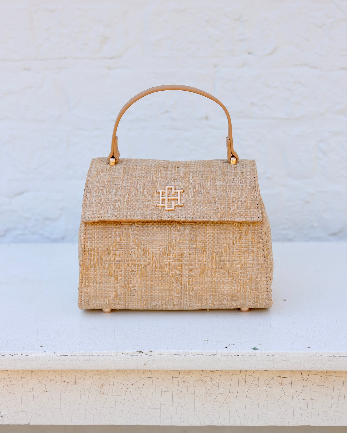 Vivienne Handbag in Natural Lattice Tan