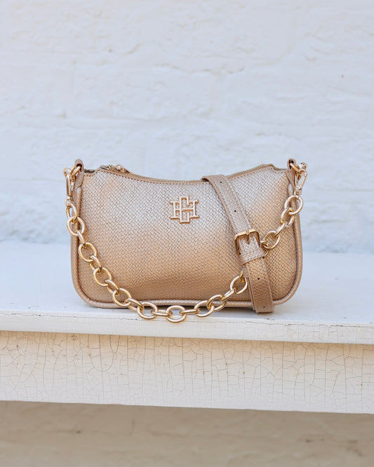 Joan Crossbody Woven Gold