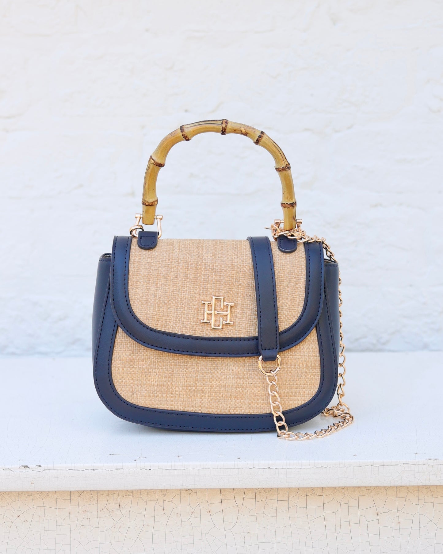 Jessica Handbag Natural Navy