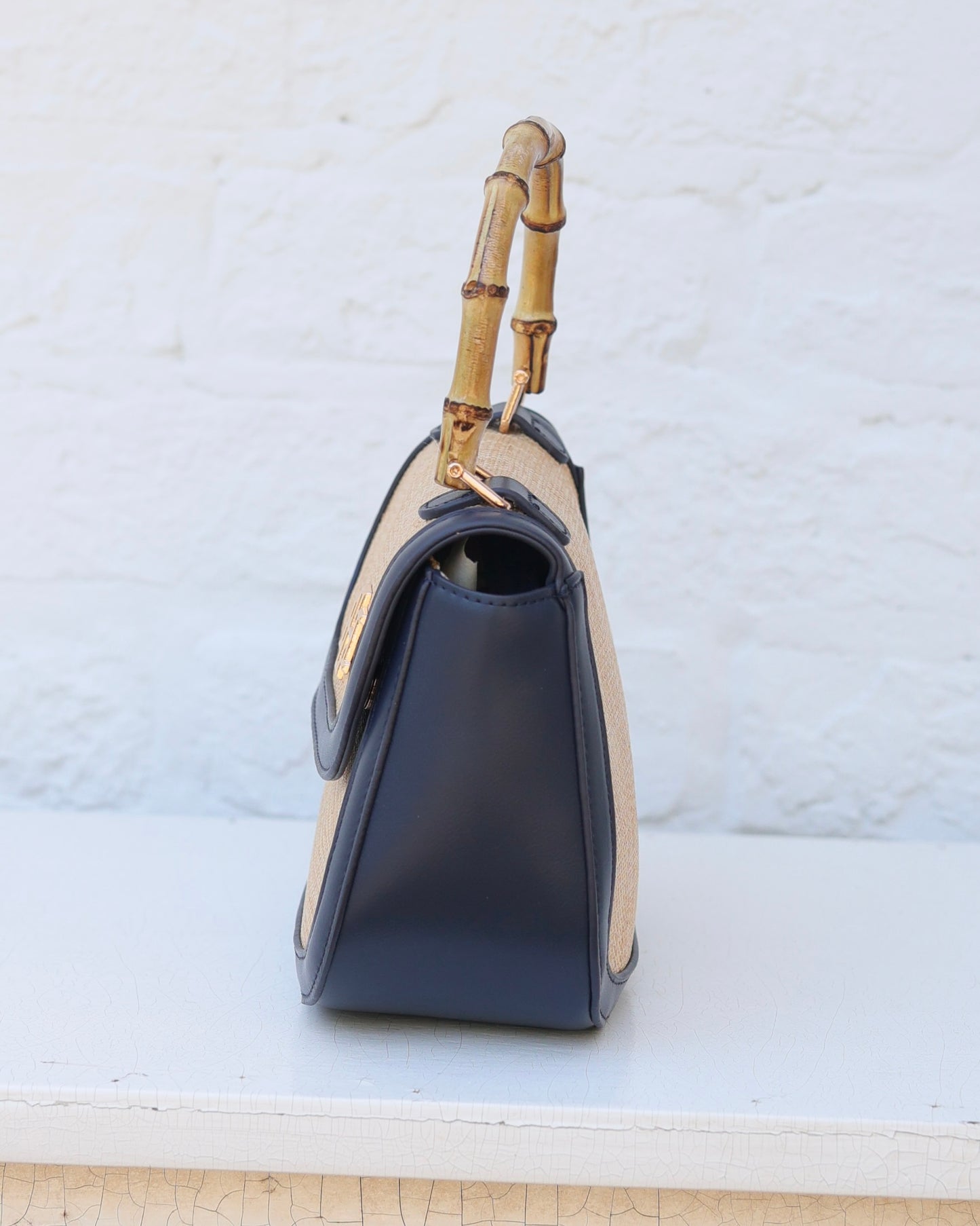 Jessica Handbag Natural Navy