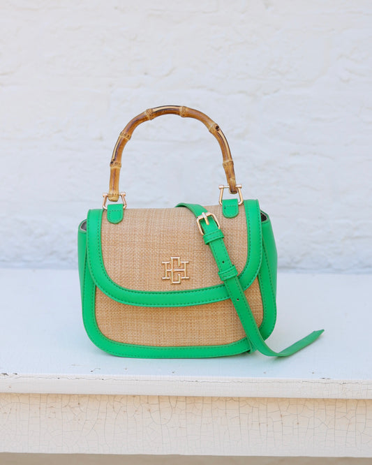 Jessica Handbag Natural Kelly Green