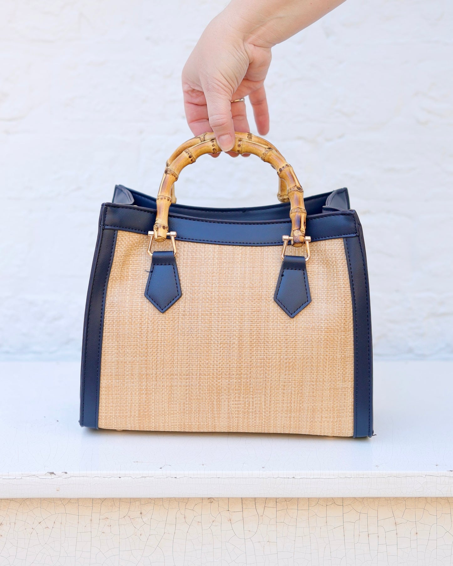 Kennedy Tote Natural Navy