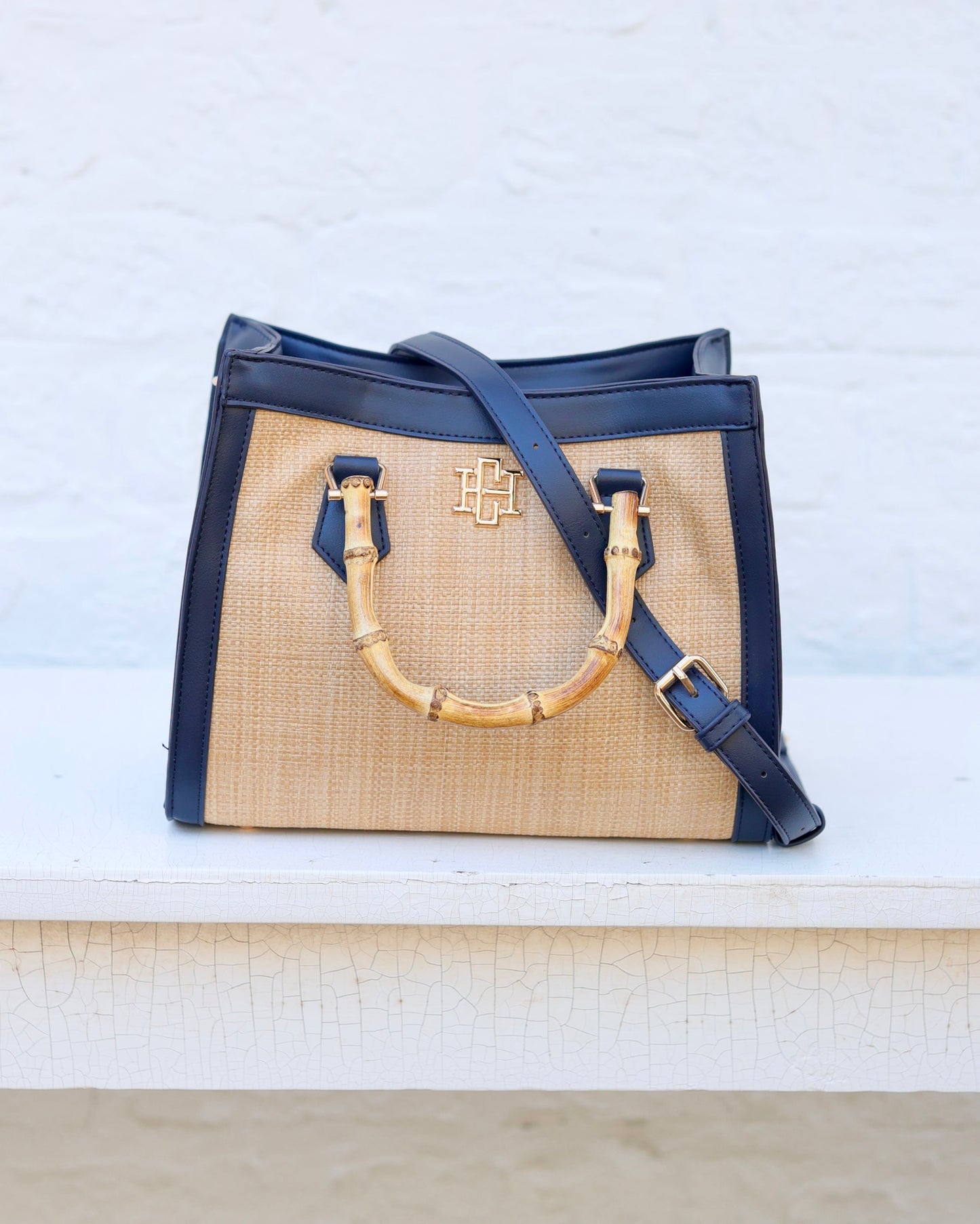 Kennedy Tote Natural Navy
