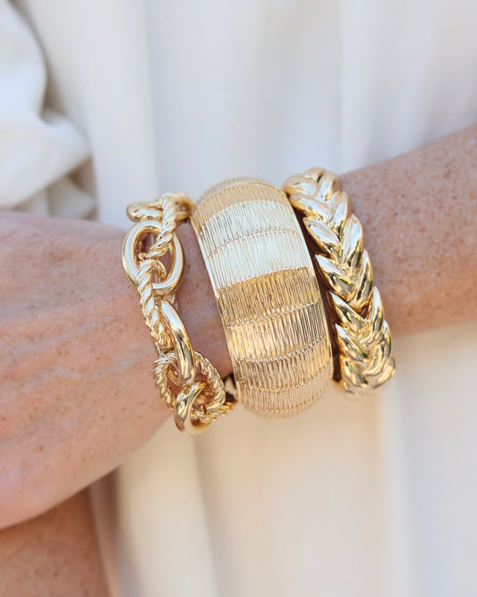 Bold Gold Bracelet Stack