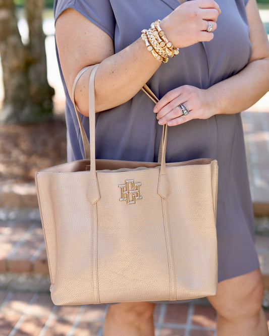 Heath Tote Bag Woven Gold