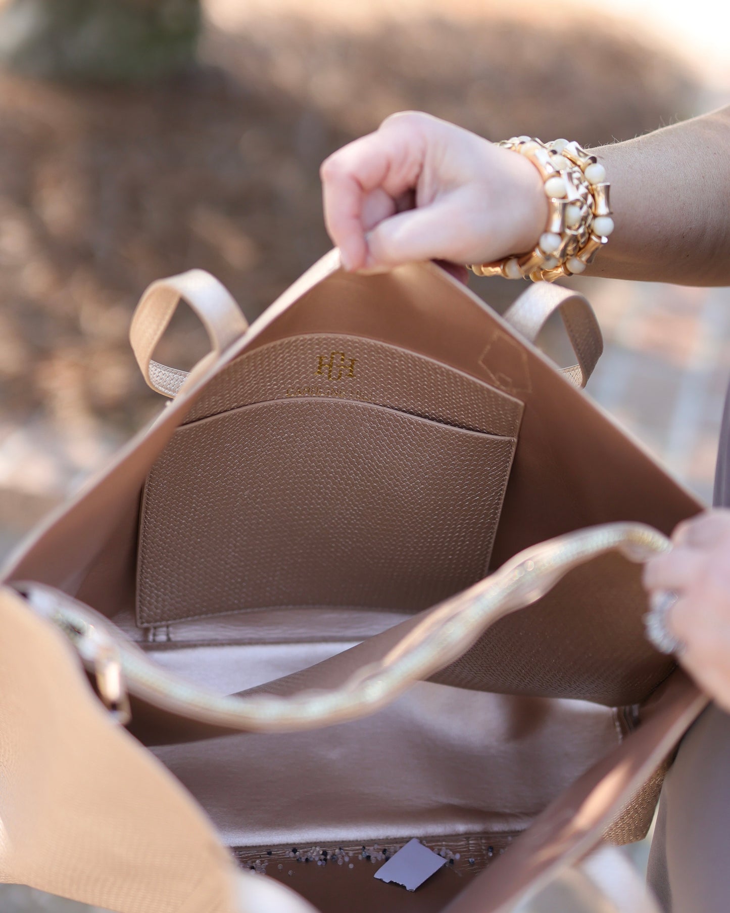 Heath Tote Bag Woven Tan