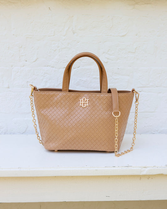 Maren Mini Tote Woven Tan