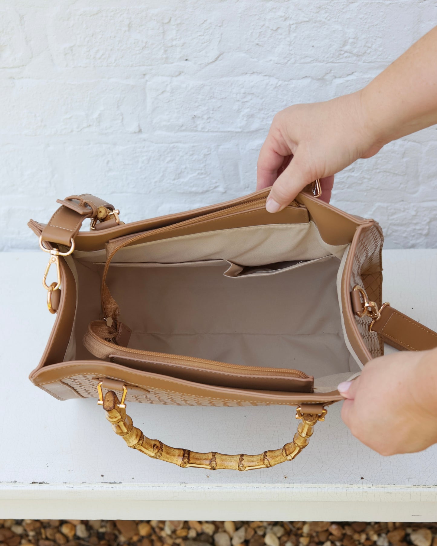 Palmer Tote Woven Tan