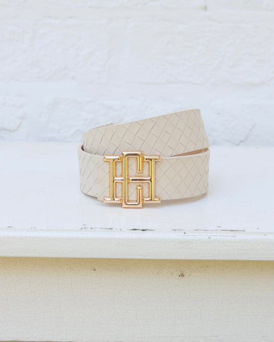 Bridgette Belt Woven Almond