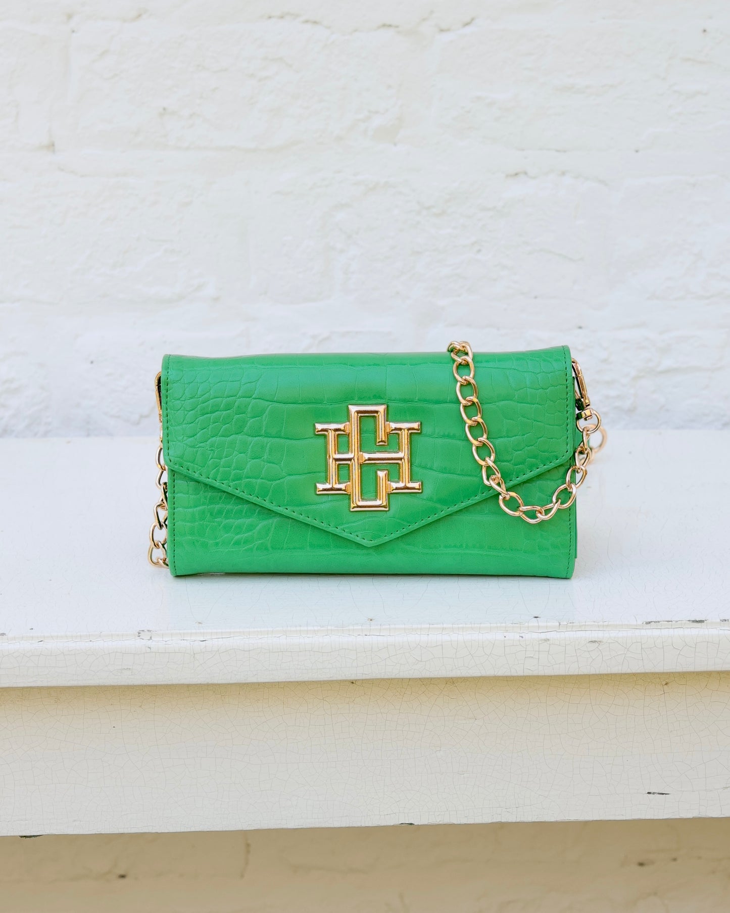 Carlington Clutch/Crossbody Kelly Green EC