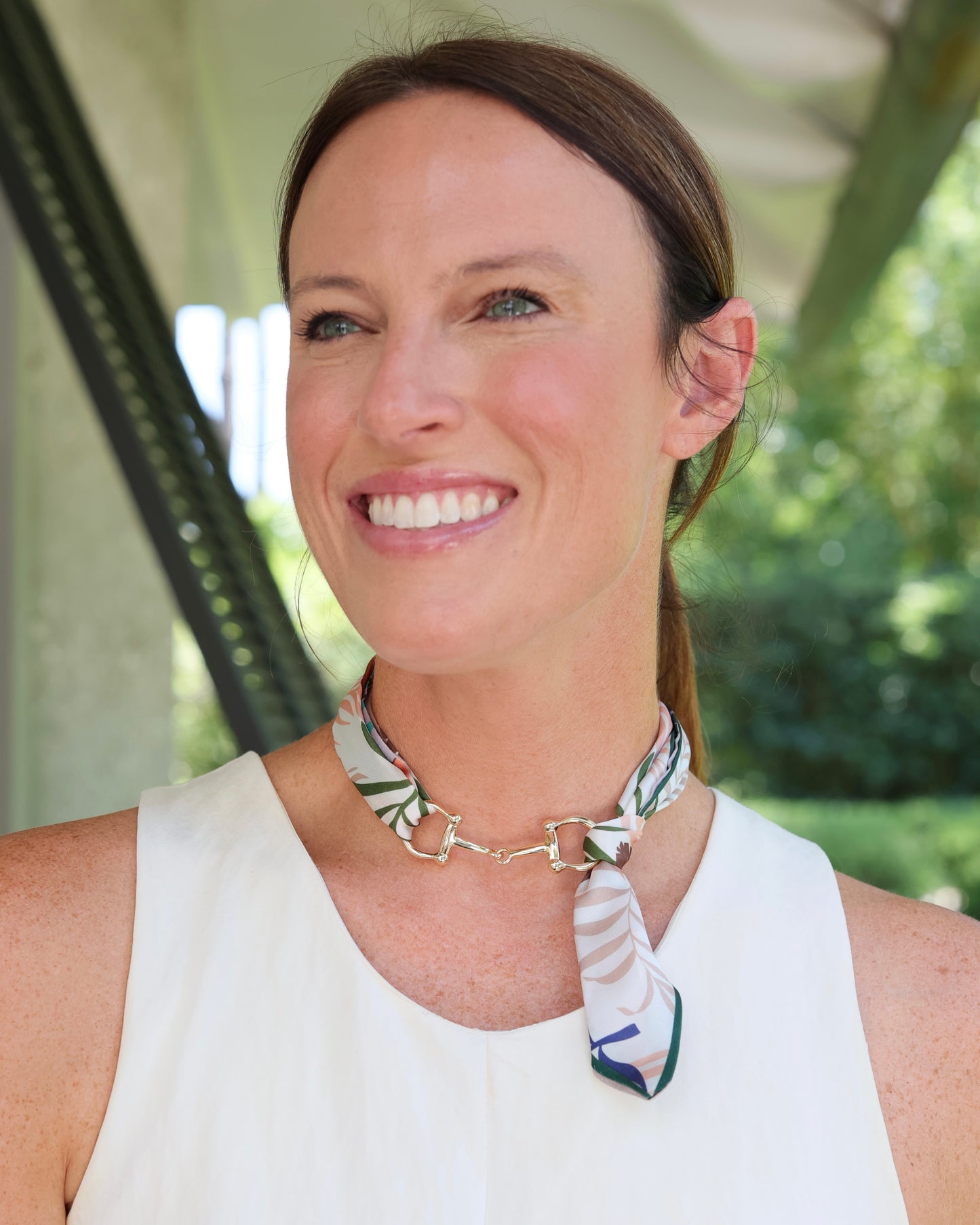 Lana Horsebit Scarf Necklace Multi
