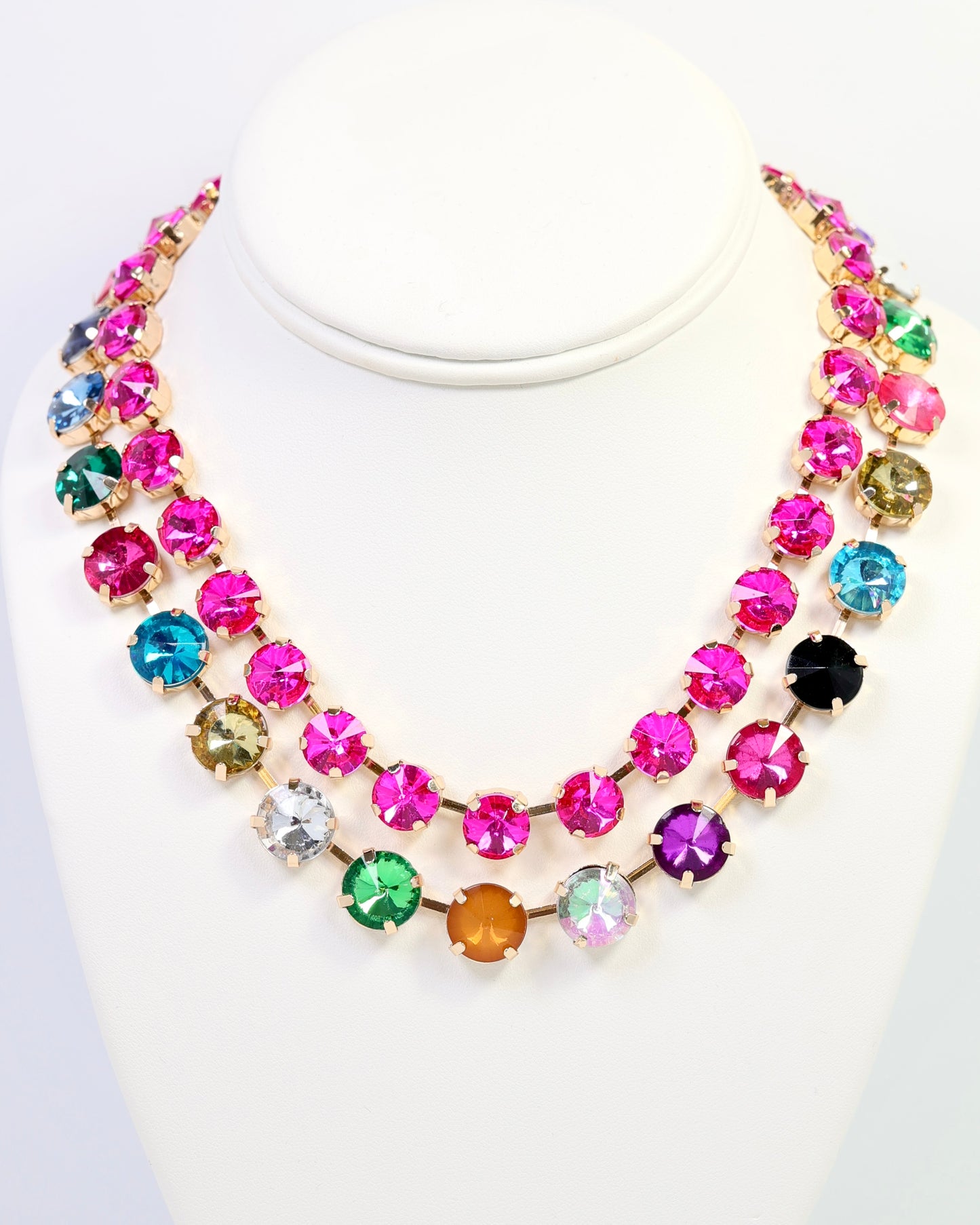 Fuchsia & Multi Glam Necklace Bundle