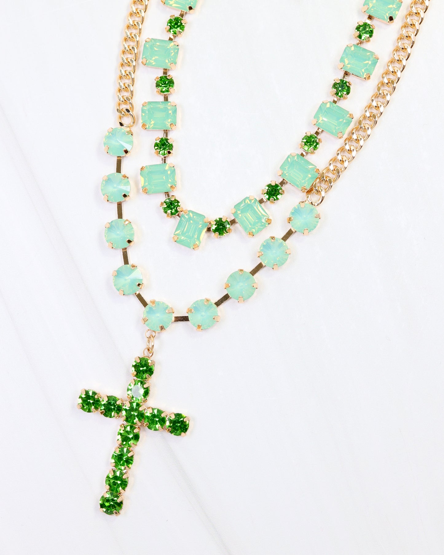 Multi Green Cross Glam Bundle
