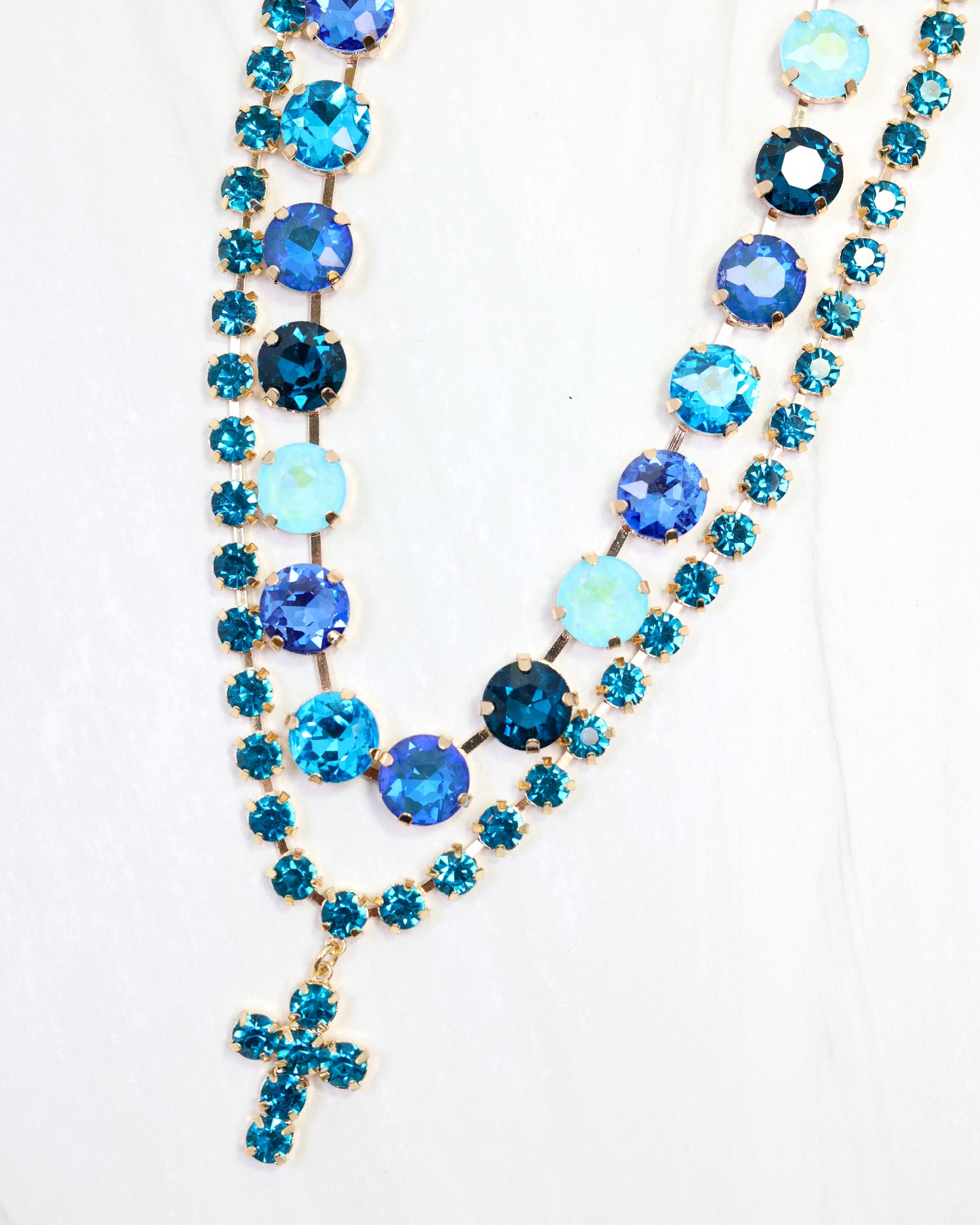 Blue Cross Necklace Bundle