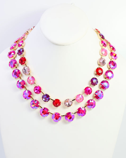 Hot Pink Layered Necklace