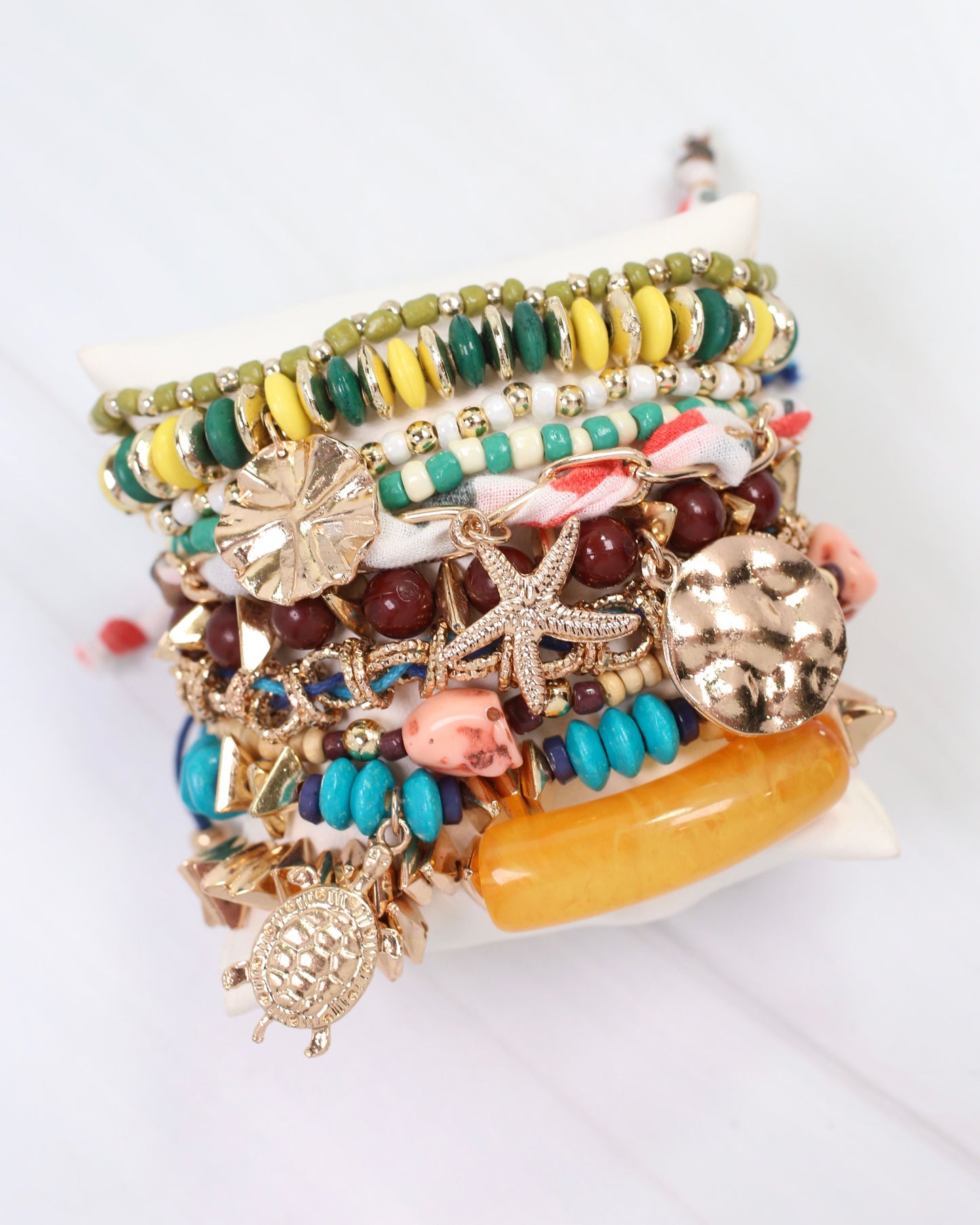 Wooster Beaded Stretch Bracelet Set Multi
